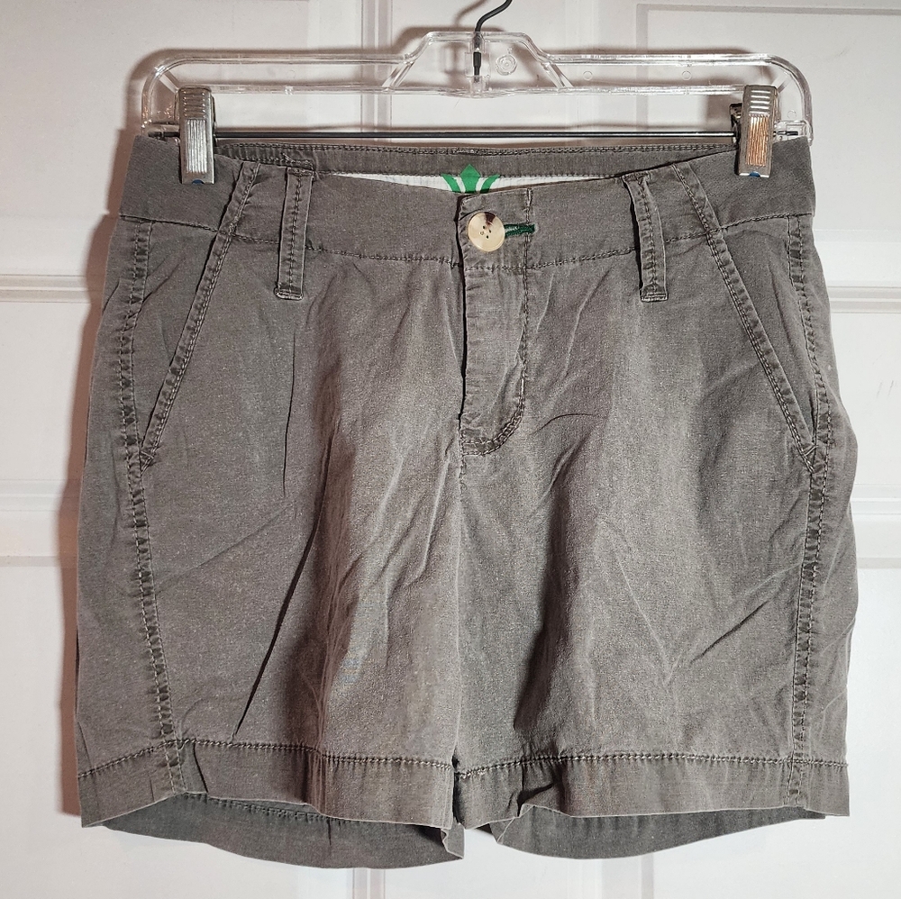Worn Lightweight Gray Cotton Blend Shorts Size 2 (4.5in Inseam) - Picture 1 of 6